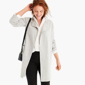 NWOT J Crew Juliette collarless sweater-blazer Grey S